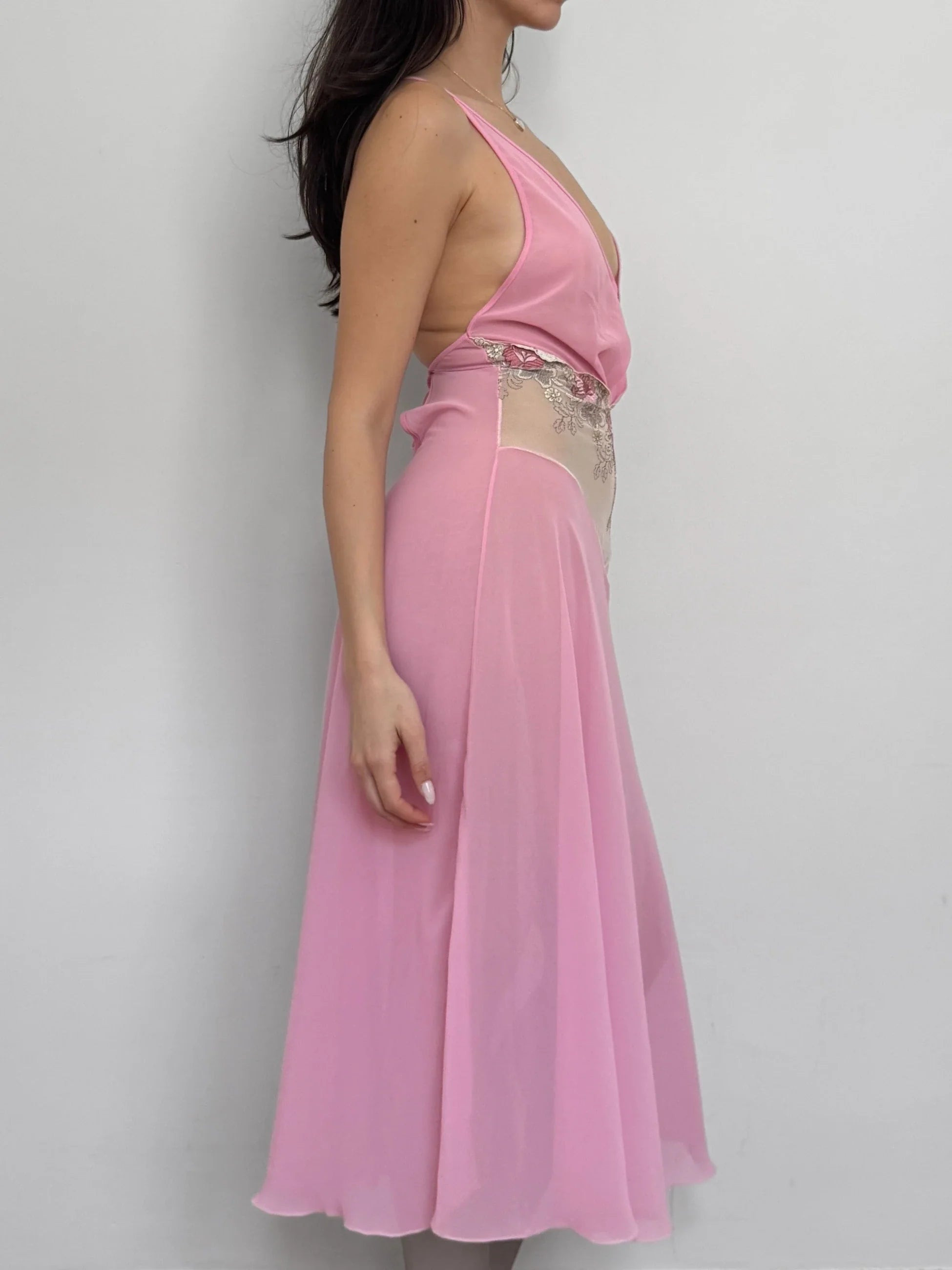 Pink Chiffon Nightgown