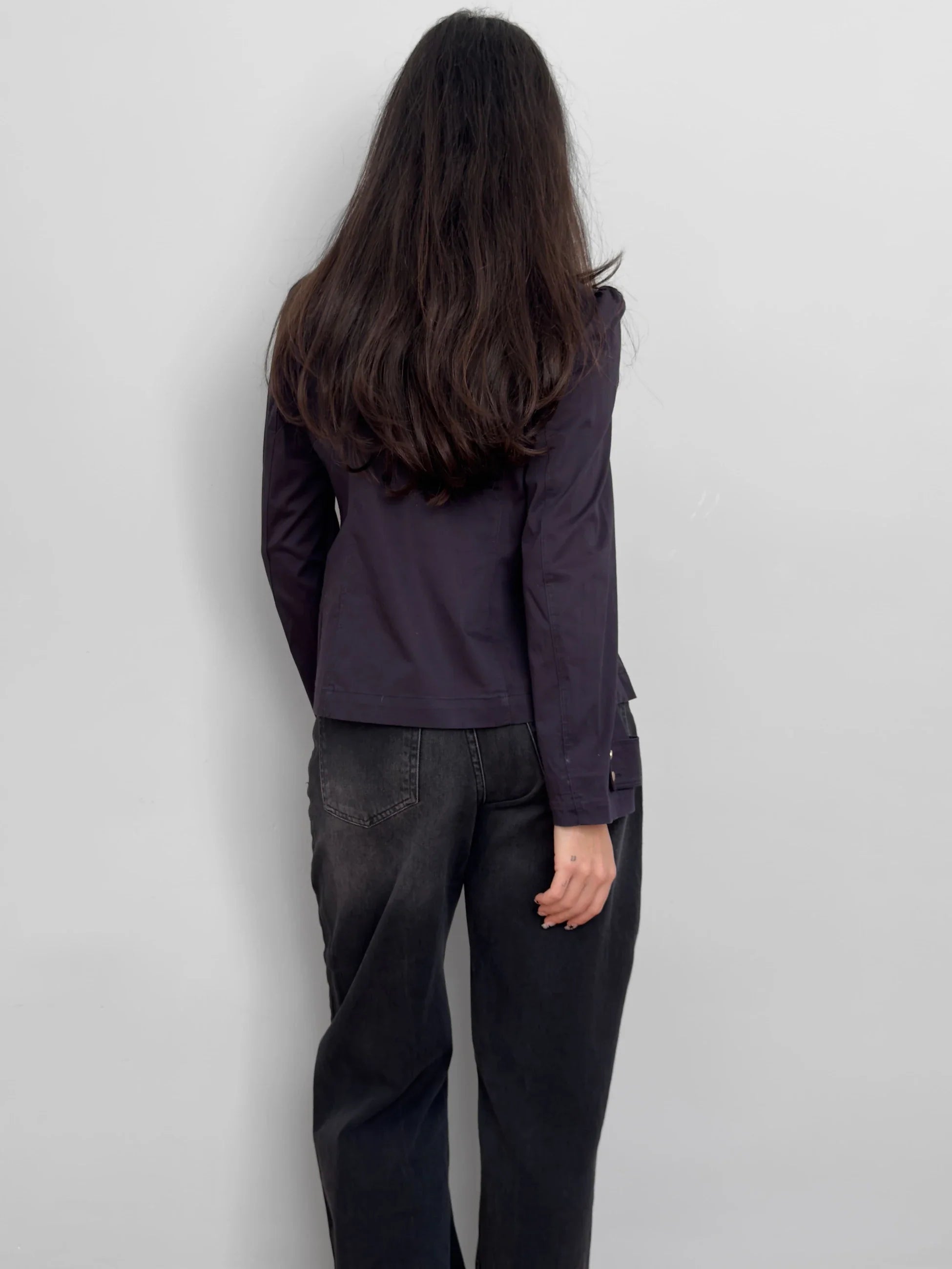 Buttoned Navy Jacket