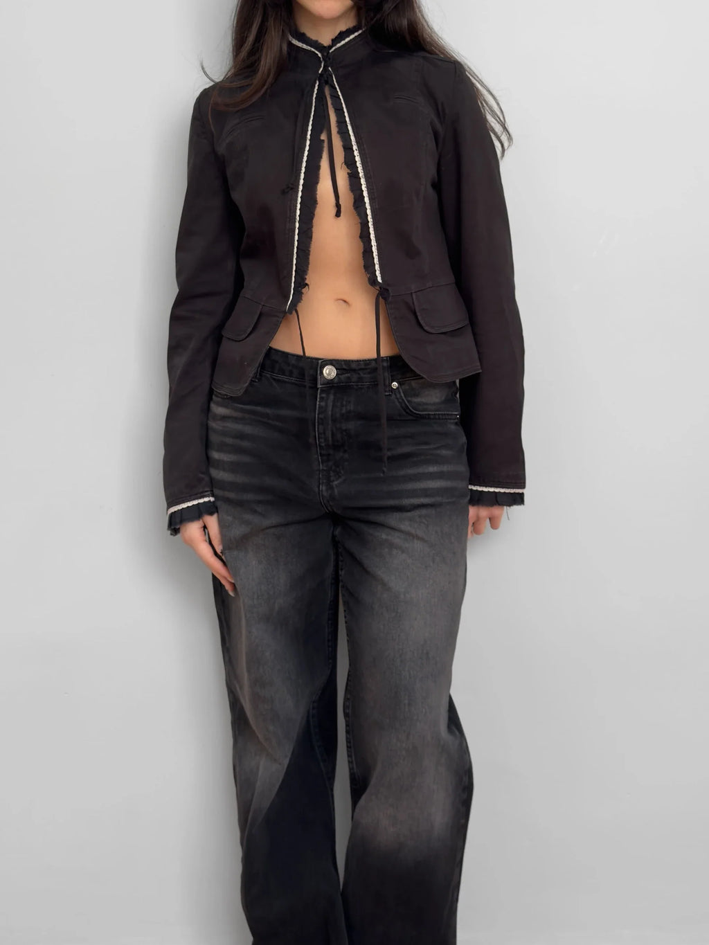 Eyelet-Detailed Jacket