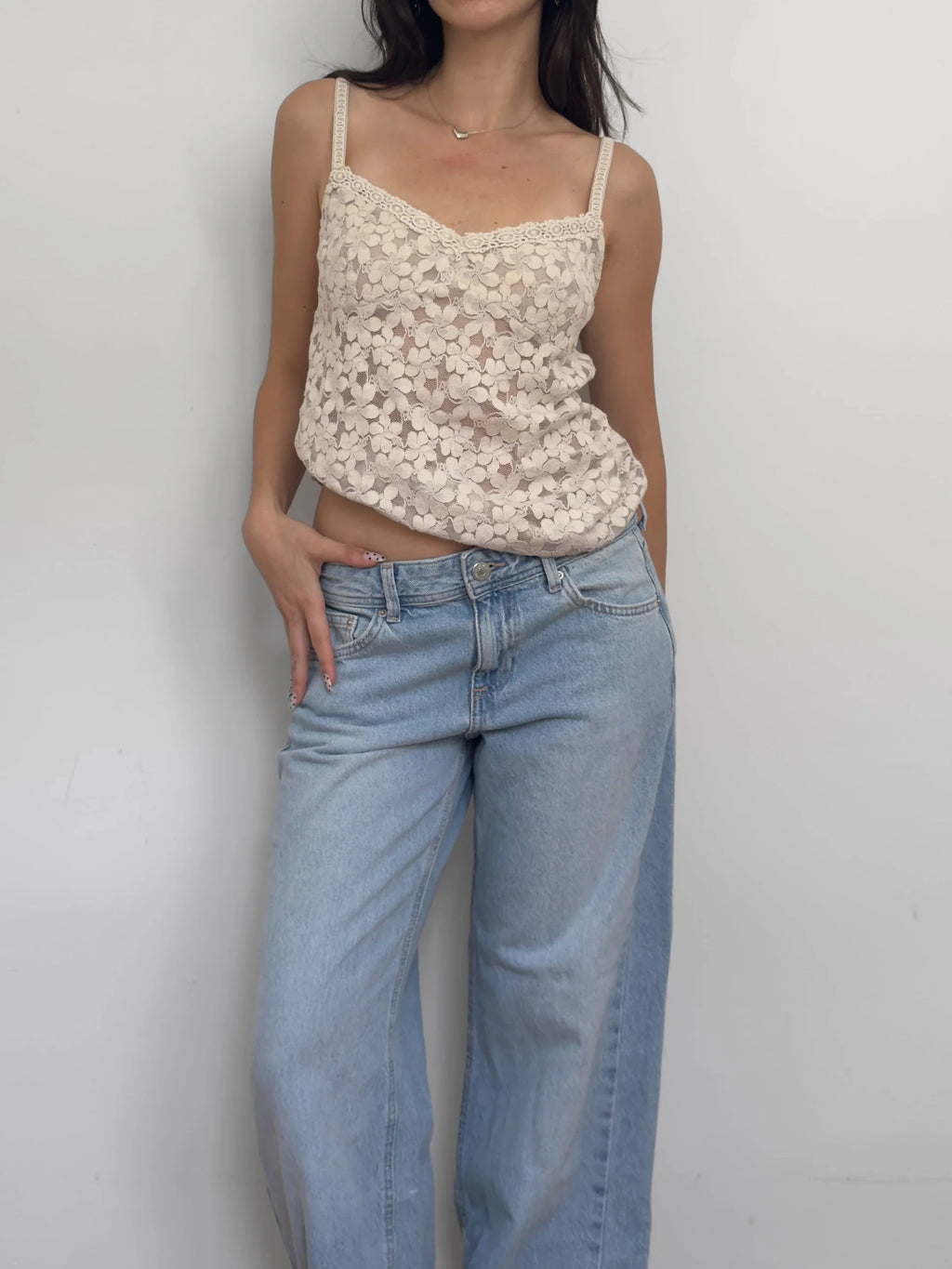 Cream Lace Blouse
