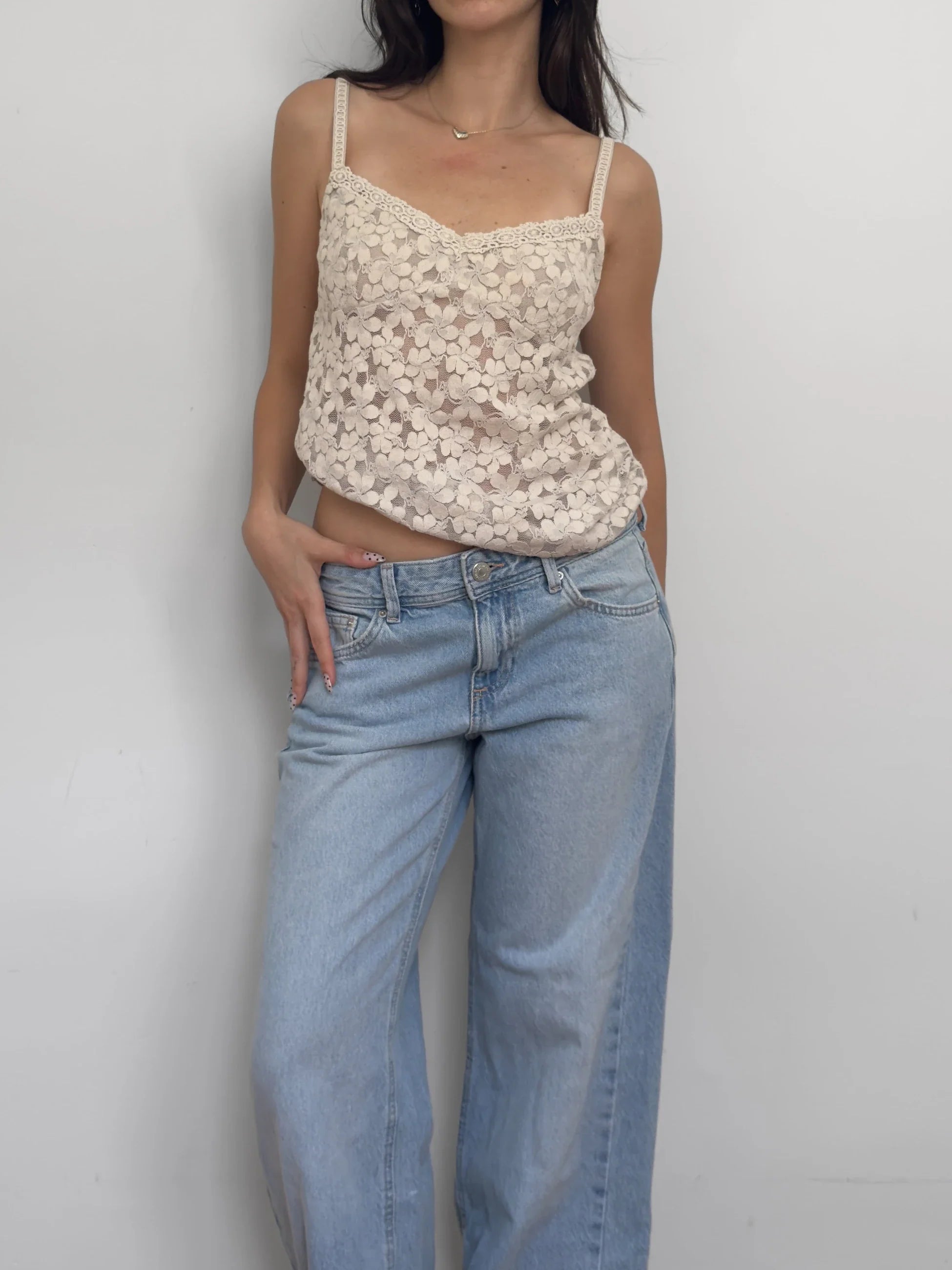 Cream Lace Blouse