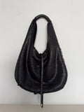 Fur-Trimmed Shoulder Bag