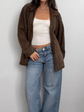 Brown Suede Coat