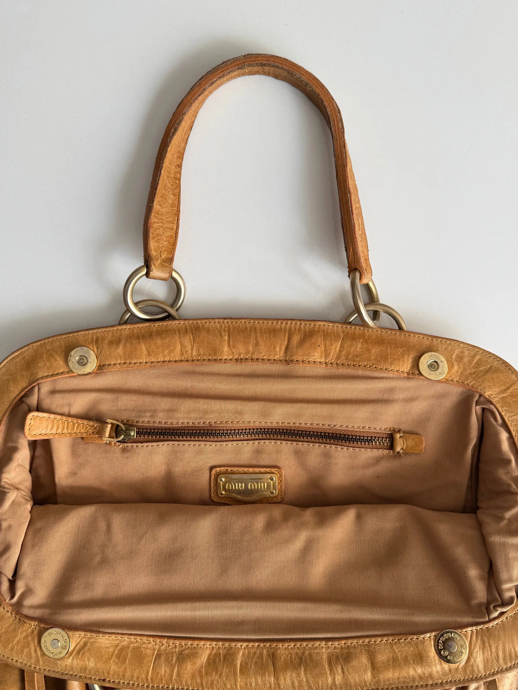Miu Miu Leather Hobo Bag