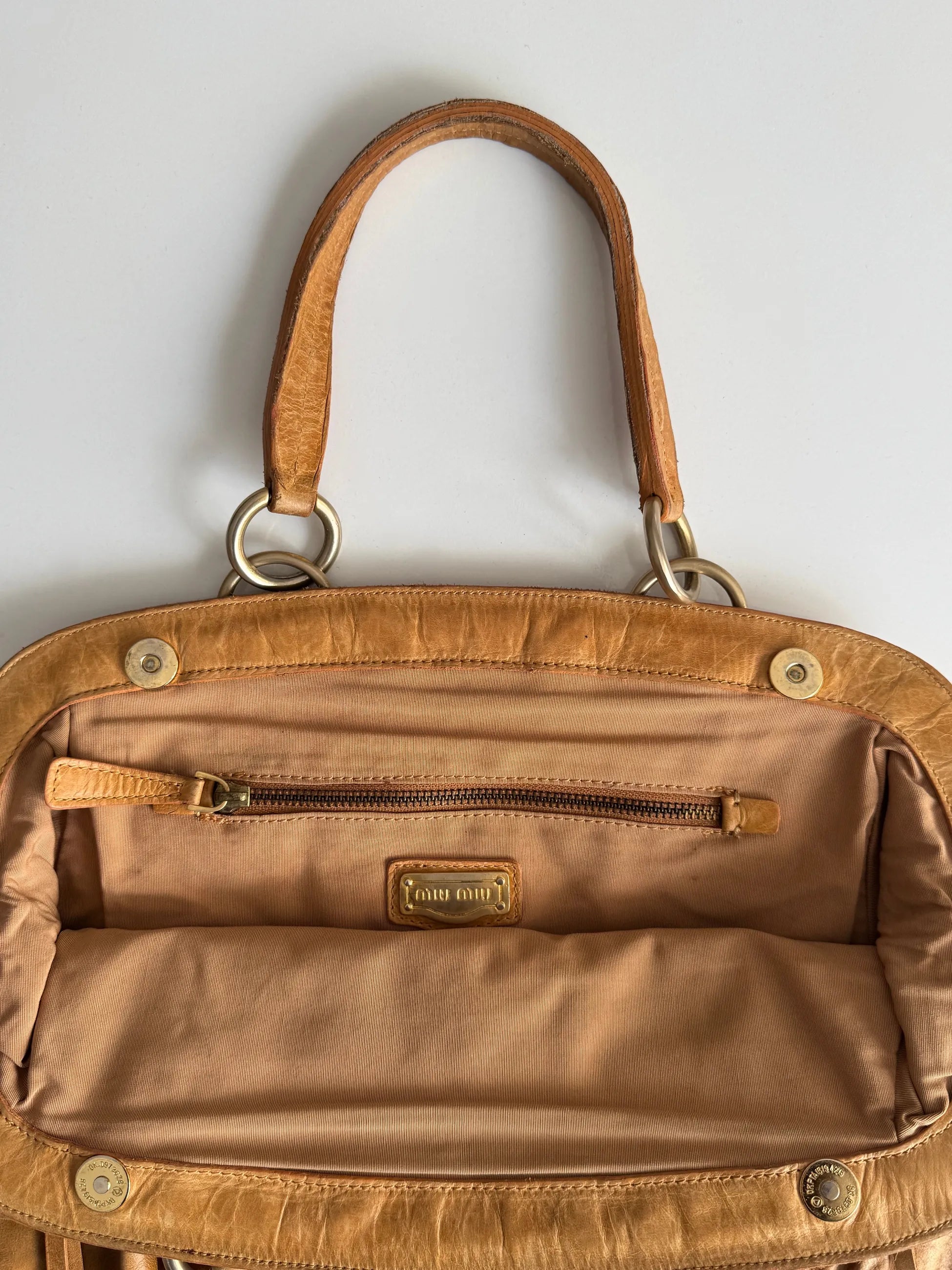 Miu Miu Leather Hobo Bag