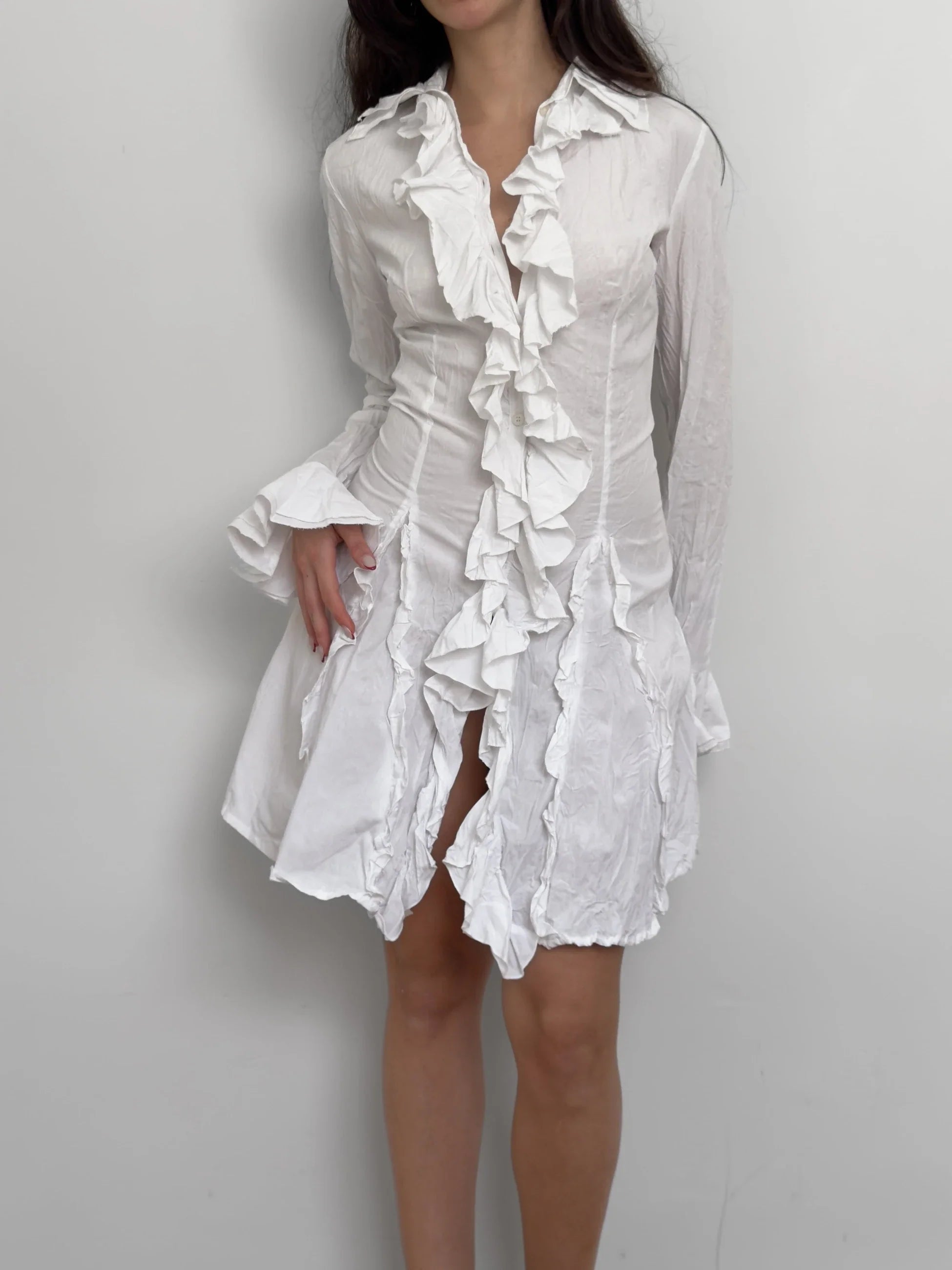 Esprit Ruffled Shirt Dress