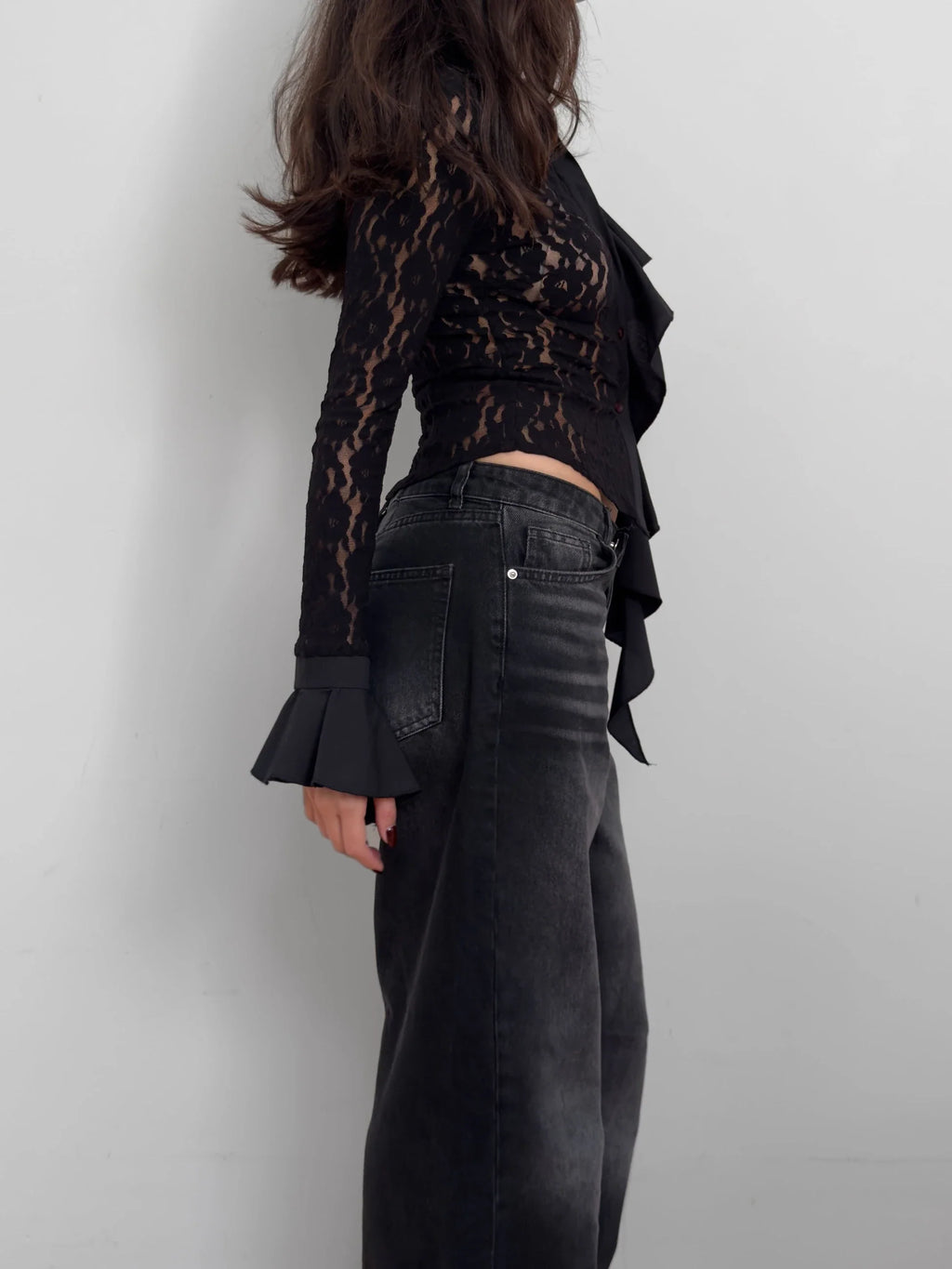 Black Lace Shirt