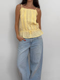 Yellow Eyelet Blouse